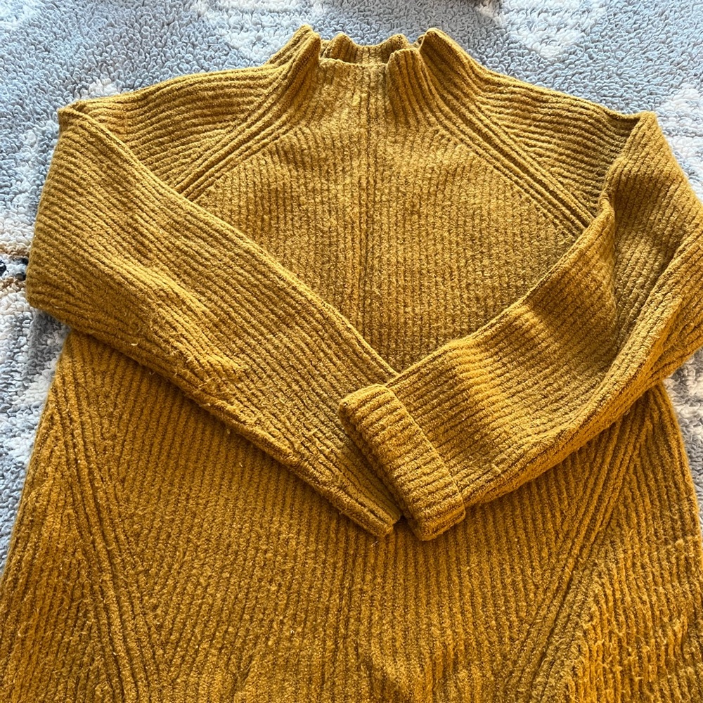 Madewell Northfield Mockneck Sweater Mustard L